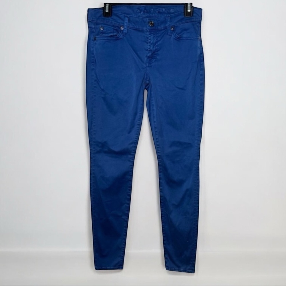 7 For All Mankind Blue Gwenevere Skinny Jeans Size 28